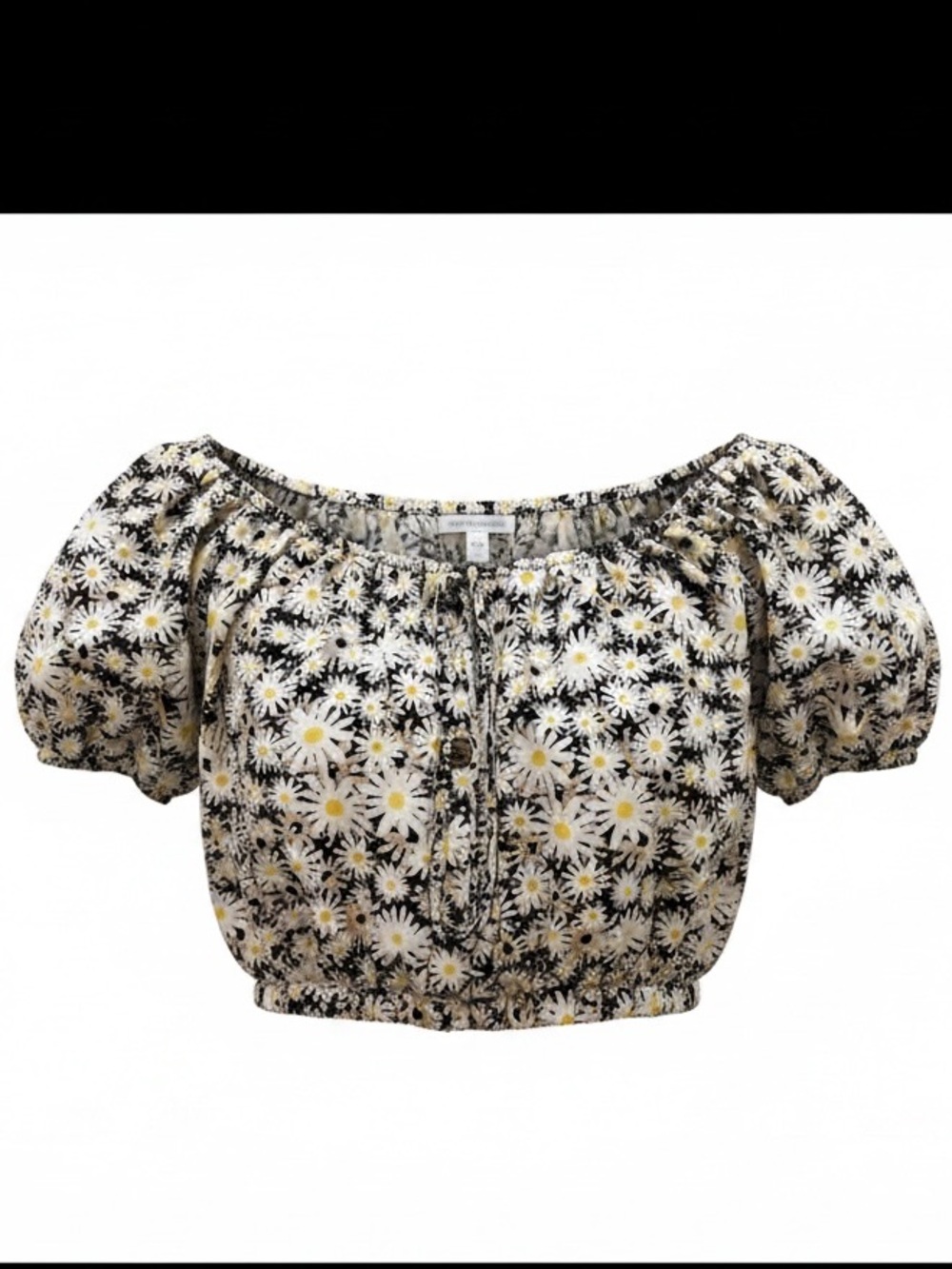 Lily Rose size XL Daisy print crop top NWOT Off the shoulder elastic waist